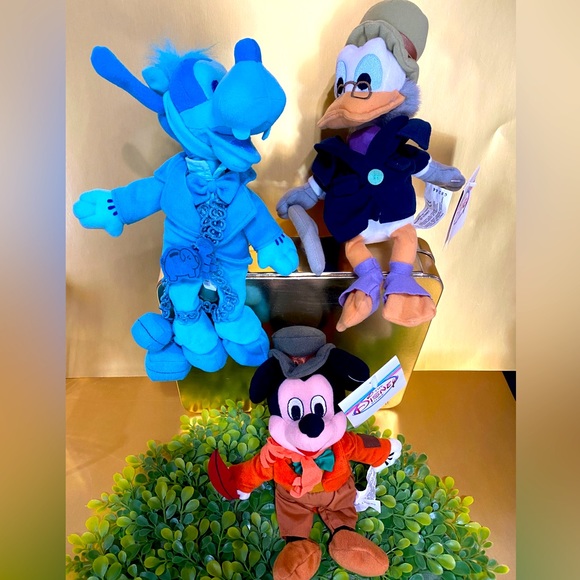 DISNEY SCROOGE DONALD DUCK GOOFY MICKEY MOUSE NWT VTG 90s BEAN BAG PLUSH (3) - Picture 1 of 16